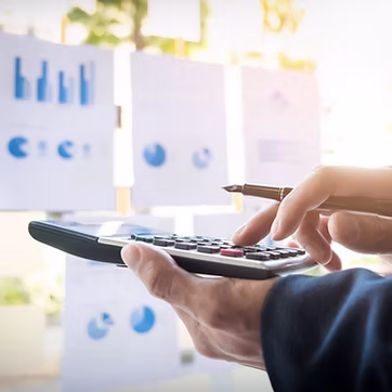 Profesional revisando información financiera
